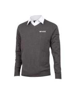 Tracker Pima Cotton V-neck Grå - Herre