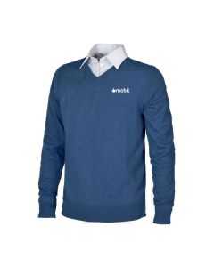 Tracker Pima Cotton V-neck Blåmelert - Herre